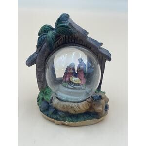 Glitter Globe Joseph Mary Baby Jesus Christmas